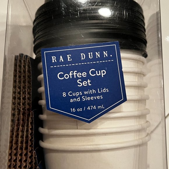 Rae Dunn Happy Hanukkah Paper Coffee and Tea Cups with Lids and Sleeves (Set of - Picture 5 of 11